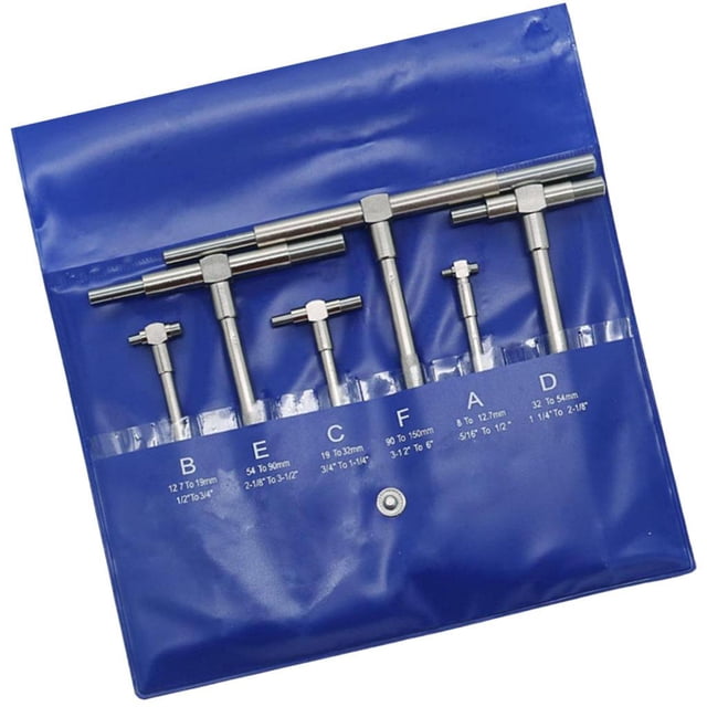 6 Pieces Medidor de Telescópico de material Carbono Conjunto de Calibrador de Precisión de Orificio Zulema Medidor de medición de diámetro interior