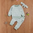 thumbnail image 6 of Douhoow 2Pcs Baby Daisy Flower Printed Suit Long Sleeve Pullover Top Long Pants, 6 of 7