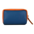 thumbnail image 3 of Oslo - 100% Genuine Leather | Key-Pouch | Travel Pouch | Blue & Orange - By Tortoise, 3 of 8