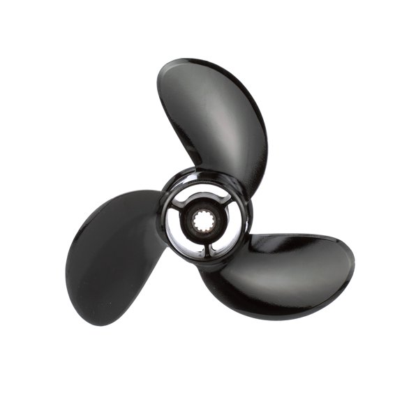 Quicksilver Black Diamond 3-Blade Aluminum Propeller, 10.4" Diameter x 13" Pitch, Right Hand Rotation
