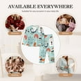 thumbnail image 5 of Goofa Christmas Winter Animals Printed Women’s 2 Piece Pajama Set Super,Pajamas Women's Long Sleeve Sleepwear Soft Button Down Loungewear Pjs Lounge Set Nightwear-Large, 5 of 9