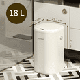thumbnail image 6 of Metal Automatic Tall Kitchen Trash Can with Lid, 18L / 4.8gal Slim Motion Sensor Waste Basket, Touchless Electric Garbage Bin for Office and Bathroom, Cream White, 6 of 8