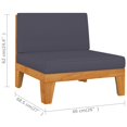 thumbnail image 4 of vidaXL 9 Piece Garden Lounge Set with Cushions Solid Acacia Wood, 4 of 5