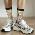 thumbnail image 6 of Rateoe Floral Paisley for Women Casual Calf Socks - Cute Crew Socks - Thin Soft Above Ankle Socks Size 5-11, 6 of 6
