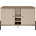 thumbnail image 3 of Manhattan Comfort Joy Wine Rack Serveur en Blanc et Brun, 3 of 12