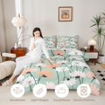 thumbnail image 4 of Manfei Rustic Wildflower Full Size Comforter Sets 3-Piece,Cottagecore Blossom Bedding Comforter Set,1 Comforter and 2 Pillowcases,Reversible, 4 of 6