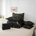thumbnail image 5 of Manfei Marble Watercolor 7-Piece Twin Bedding Sets,Tie Dye Bedding Comforter Set,Gold Metallic Breathable Sheet Sets,Lightweight Marbling Room Decoration,Reversible, 5 of 7