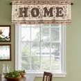 thumbnail image 3 of 2 Pack Valances for Window, Country Short Curtains for Kitchen Bedroom Living Room, Texas Star Plants Branches Berry Farmhouse Retro Rod Pocket Small Window Treatment Valance Drapes 54 x 18 Inch, 3 of 8