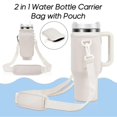 thumbnail image 4 of Water Bottle Carrier Bag Portable 40oz Bottle Holder with Handle Phone Pocket Adjustable Strap for Camping Picnic Travel Beach, 4 of 5