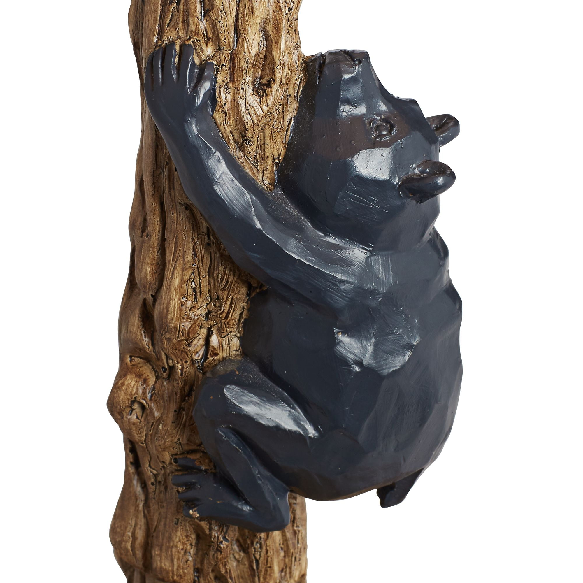 John Timberland Climbing Bears 22 1/2" High Small Rustic Style Accent Table Lamps Set of 2 USB Port Brown Wood Finish Charging