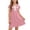 Watermelon Red, variant on Afuyipoi ​Girls Solid Color Peter Pan Collar Dress (2-12 Years) Summer Short Sleeve Soft Cotton Feel Casual Dress for School & Play Light Blue 3T