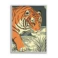 thumbnail image 4 of Stupell Industries Contemporary Tiger Jungle Nature Animals & Insects Painting Gray Framed Art Print Wall Art, 4 of 5
