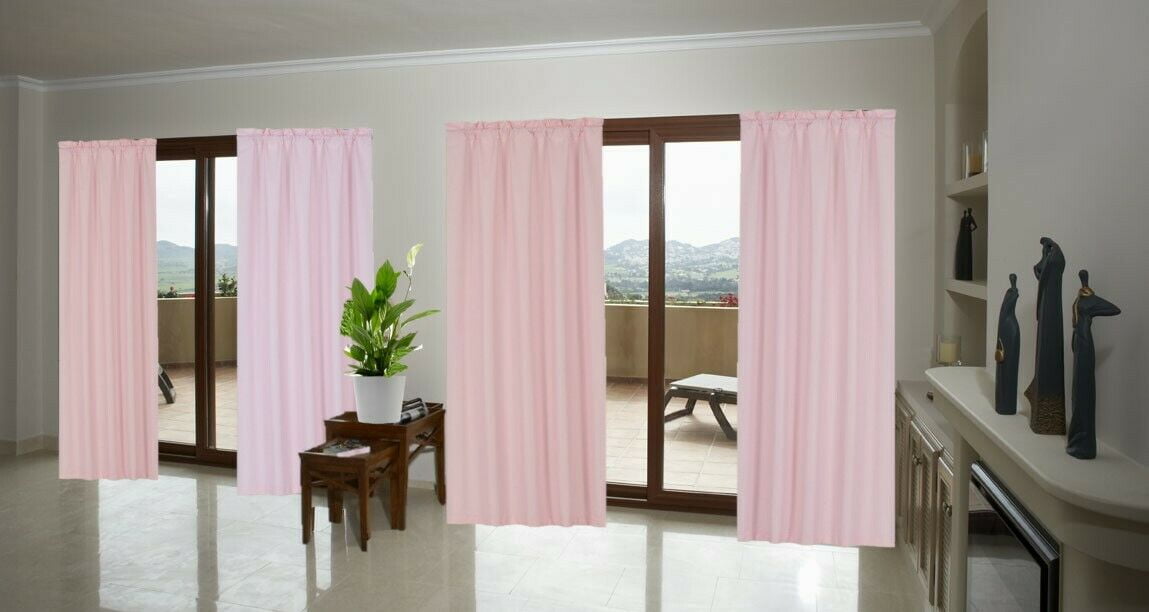 1PC ROD POCKET TOP PANEL SOLID BLACKOUT FOAM LINED WINDOW DRESSING CURTAIN R64 
