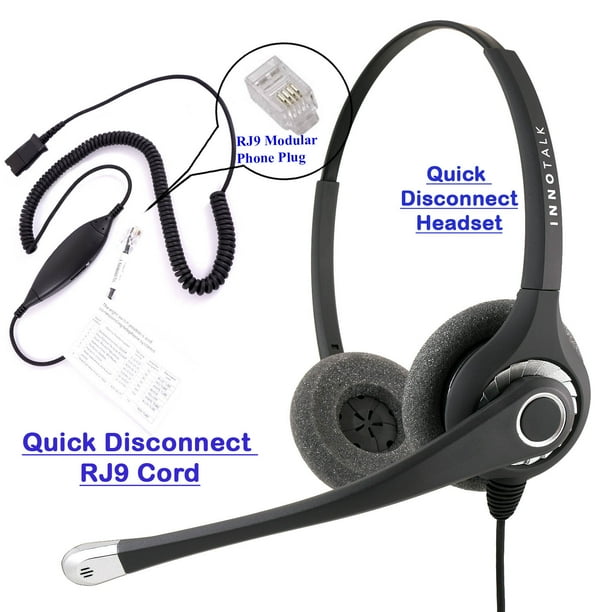 RJ9 Telephone Headset Sound Forced Professional Binaural Headset