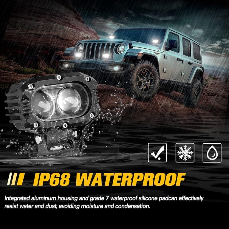 Pair 3 4 7 9 LED Work Lights Spot Flood Fog Pods Offroad Driving ATV Truck Pair 3 4 7 9 LED Work Lights Spot Flood Fog Pods Offroad Driving ATV Truck