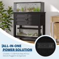 thumbnail image 2 of 20-29 Gallon Aquarium Stand, Heavy Duty Fish Tank Stand Cabinet Up to 660 LBS, Dual Tier Reptile Turtle Tank Stand with Charging Station and Anti-Tip Device, Black, 2 of 9