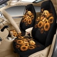 thumbnail image 3 of Xixirimido Car Seat Covers Front Seats Only with Belt Covers Armrest Box Cover 5Pcs Set for SUV Sedan Van Truck PU Leather Seat Protector Automotive Accessories, Golden Retriever Butterfly Sunflower, 3 of 8