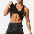 thumbnail image 4 of WIZUTIZ Men's Tank Top Satin Racerback Wide-Strap Sleeveless Shirt Underwear Soft Pajamas for Men, 4 of 4
