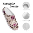 thumbnail image 5 of Wukai Rose Flowers Print Women's Indoor Bedroom Slipper Slip On Shoes, Unisex House Shoes with Anti-Skid Sole for Men, Gift for Women Men-35/36, 5 of 7