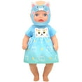 thumbnail image 4 of 14 to 16 inch Baby Doll Dresses Blue Green Gradient Kitten Skirt Sets Doll Skirts, 4 of 4