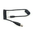 thumbnail image 1 of USB to Type C Coiled Charging Cable Black TPU Jacket 28AWG Coiled Cable for Laptops Phones 1M U13, 1 of 1
