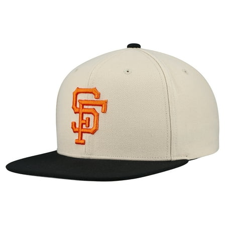 Men's Mitchell & Ness Cream San Francisco Giants Cooperstown Collection Basic Flip Snapback Hat