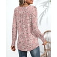 thumbnail image 2 of FUNING Women's Puff Long Sleeve Tunic Tops Pleated Crew Neck Blouses Dressy Casual Loose Fit Winter and Spring Shirts, 2 of 6