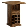 thumbnail image 2 of Barara King Home Bar Cabinet with Storage Drawer, Wine Rack, Square Design for Living Room, Kitchen Bar, Entertainment Center Storage Furniture, Brown, 2 of 5
