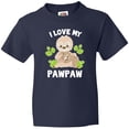 thumbnail image 3 of Inktastic Cute Sloth I Love My Pawpaw with Green Leaves Youth T-Shirt, 3 of 5