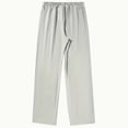 thumbnail image 5 of IWRICH Men's Striped Color Block Sweatpants Drawstring Elastic Waist Baggy Straight Leg Pants with Pockets Grey XL, 5 of 5