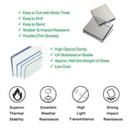 Sibe-R Plastic Supply℠ 2 Pack- POLYCARBONATE SHEET CLEAR 1/4 8 X 12 ^