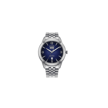 Citizen ECO-Drive Blue Dial Rolan Stainless Steel Men's Watch-AW0150-53L