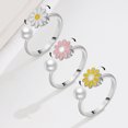 thumbnail image 1 of HONEYRAIN Daisy Flower Silver Anxiety Rings for Women Fidget Spinner Rings Sterling Silver Rotating Open Ring Real 925 Silver rings 1 Psc, 1 of 7