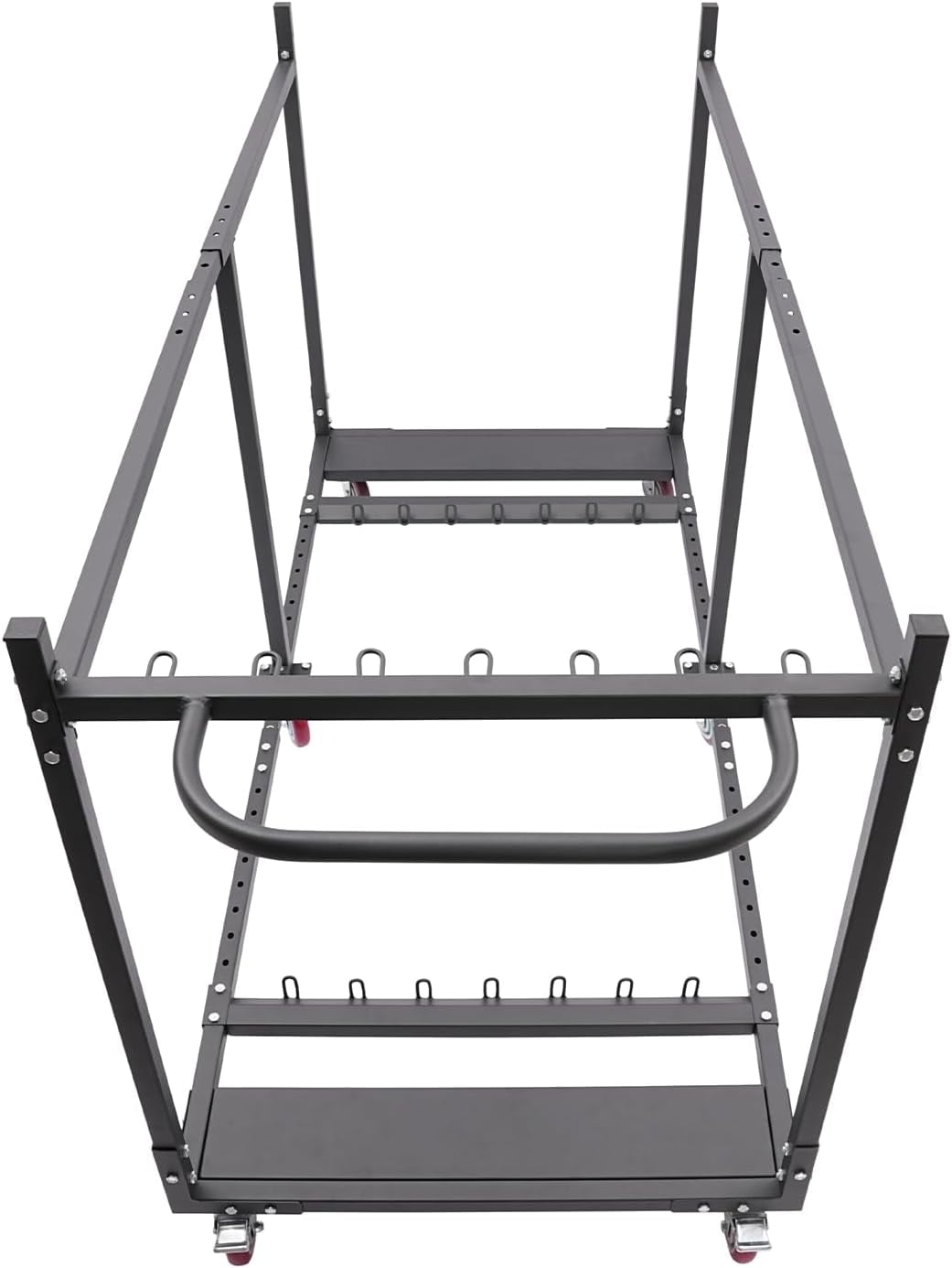 Folding Table Cart, Folding Table Dolly for Different Size of 12Pcs Folding Table or 8Pcs Round Table, Table Cart with 6PCS Caster, Heavy Duty Table Dolly for Party Events, Hotel, Factory, Warehouse