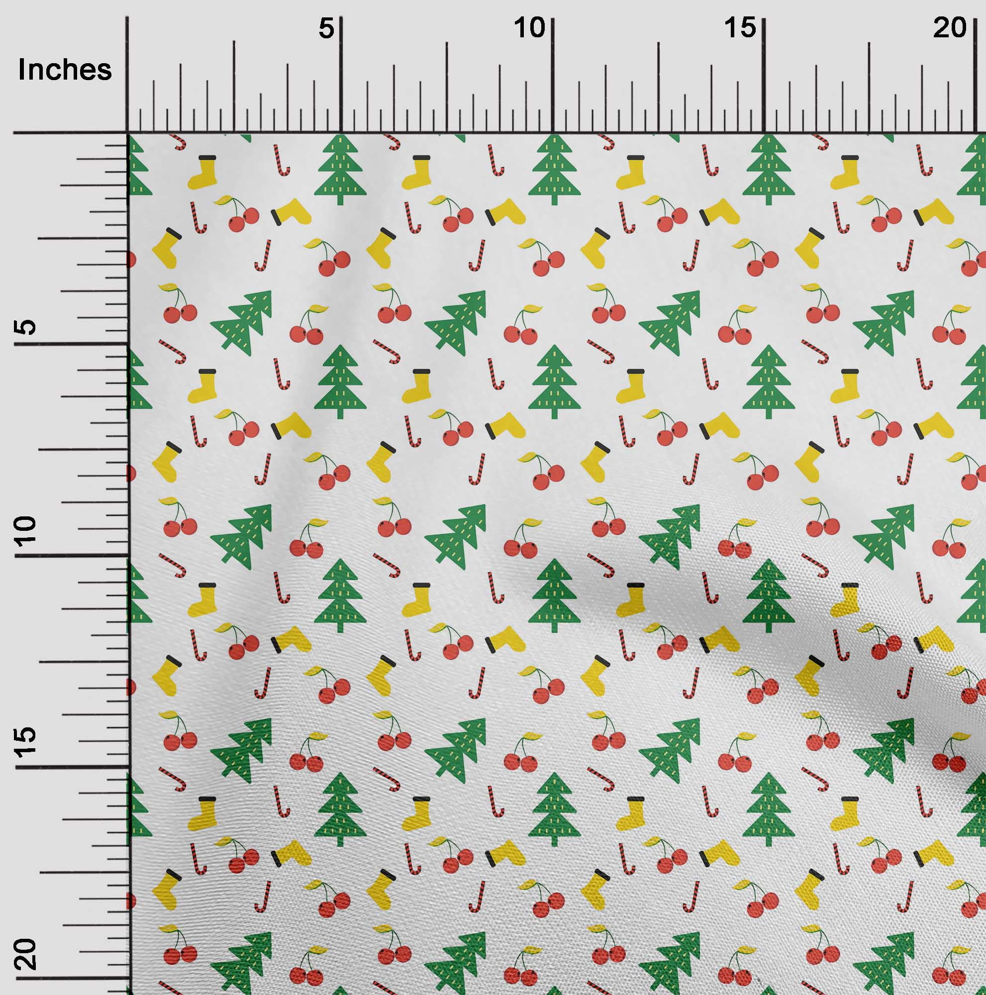 oneOone Velvet White Fabric Merry Christmas Fabric For Sewing Printed Craft Fabric By The Yard 58 Inch Wide