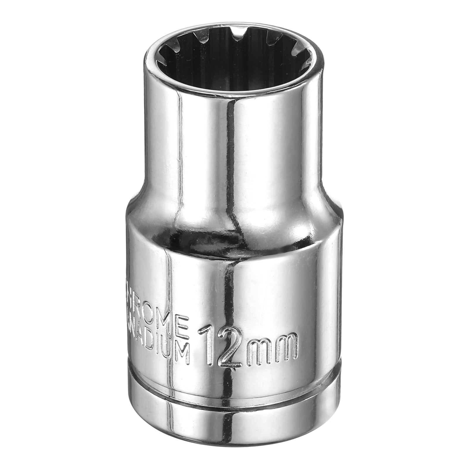12 Point Socket 1/2" Drive by 12mm Metric CR-V Steel Shallow Sockets