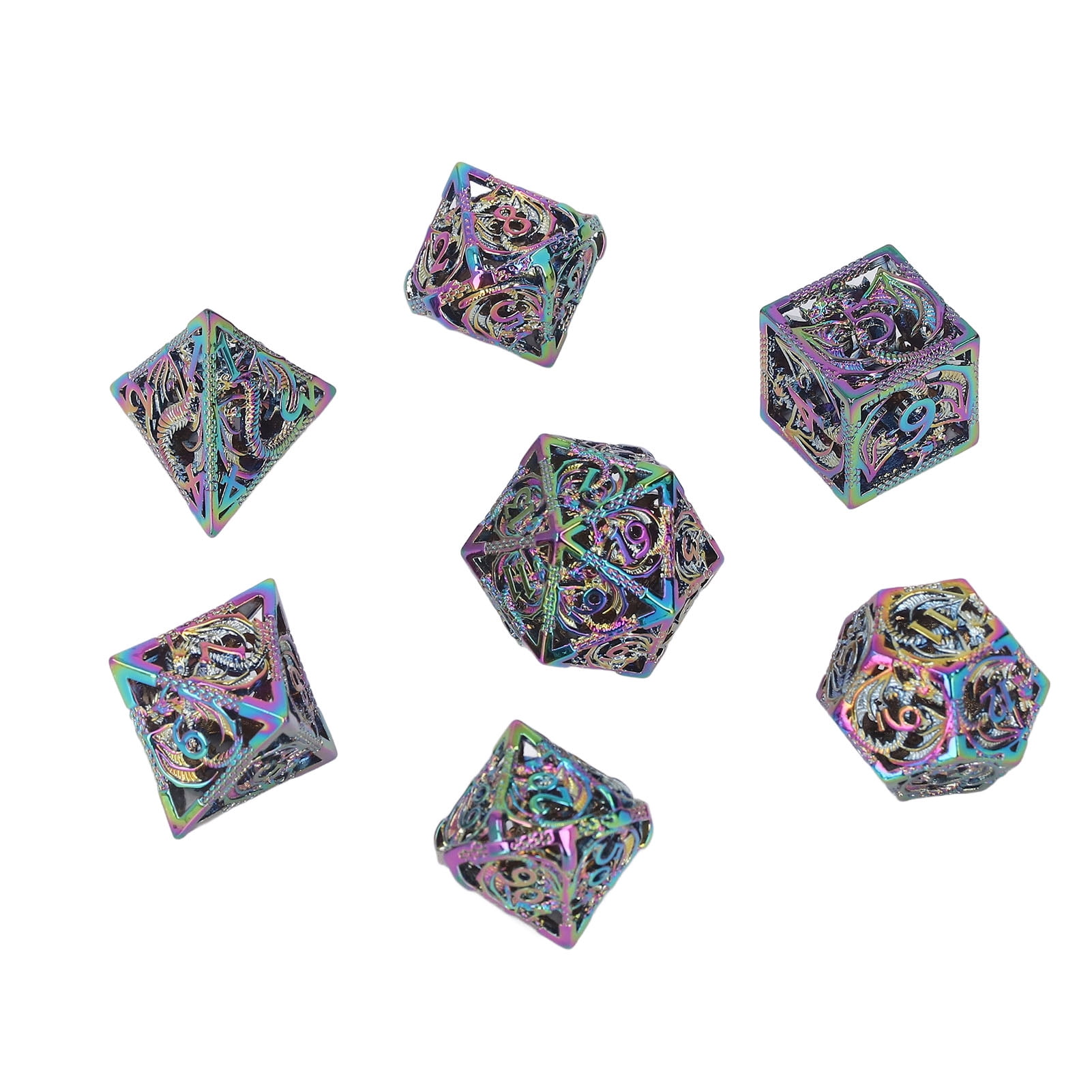 Polyhedral Dice Set, 7pcs Large Number Hollow Dice Set Crafted For Men