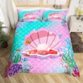 thumbnail image 2 of 2024 Pearl Clam Bedding Set StarJellyKing Duvet Cover Microfiber Colorful Reef Coral Seaweed Comforter Cover For Boy, 2 of 7