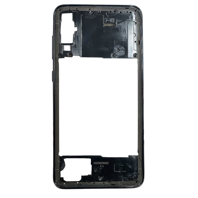 Plaque de Cadre Central de Remplacement Compatible avec Samsung Galaxy A70 (SM-A705W) - Noir