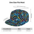 thumbnail image 6 of Fotbe Love Music Flat Bill Visor Cap Classic Snapback Hat Polyester Foam Trucker Hat Trucker Cap Adjustable Baseball Cap, 6 of 9
