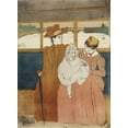 thumbnail image 2 of Cassatt, Mary 24x32 White Modern Wood Framed Museum Art Print Titled - Interior Of A Tramway Passing A Bridge 1891, 2 of 4