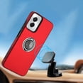 thumbnail image 3 of For Motorola Moto G Power 5G 2024 Metal Ring Stand Magnetic Car Mount Hybrid Impact Protective Shockproof Case Cover Purple, 3 of 5