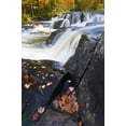 thumbnail image 2 of Rotenberg, Nancy 23x32 White Modern Wood Framed Museum Art Print Titled - Michigan, Upper Peninsula Bond Falls in autumn, 2 of 4