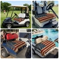 thumbnail image 6 of Golf Cart Seat Covers for 2 Seater, Vintage American Flag Soft Microfiber Cart Seat Towel Blanket, Retro USA Flag Blue Red Absorbent Breathable Non Slip Bench Seats Protector for Golf Course 51"x31", 6 of 9