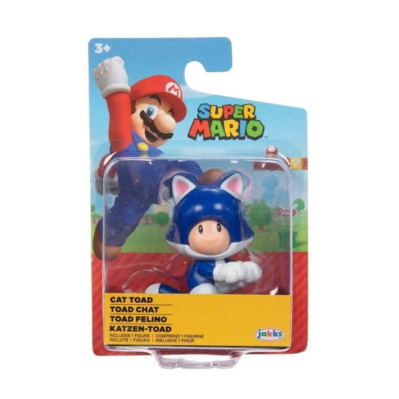 Figura Jakks Pacifc Super Mario Cat Toad 4 Pulgadas