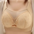 thumbnail image 2 of Besolor Bras for Women No Underwire Push up Bra Scoop Neck Full Coverage Comfort Bralettes Stretch Everyday T Shirts Bra Beige, 2 of 5