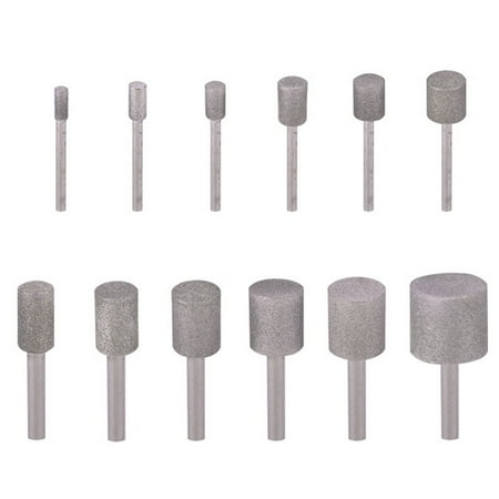 

Fairnull 3/6mm Shank Diamond Coated Rotary Grinding Head Jade Stone Metal Carving Tool