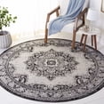 thumbnail image 2 of SAFAVIEH Brentwood Gisselle Oriental Area Rug, Black/Ivory, 6'7" x 6'7" Round, 2 of 8