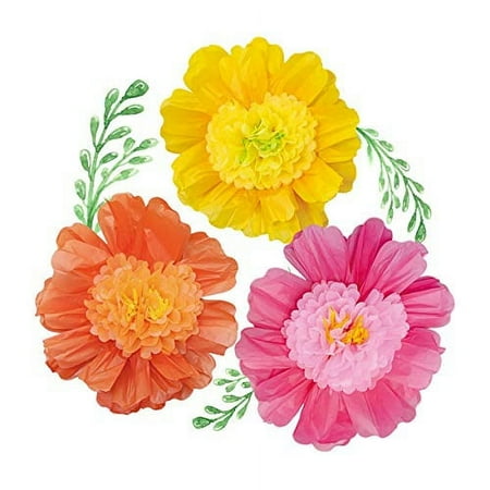 Chunhong 24'' 6 Pack/Set Large Tissue Paper Flowers Handcrafted Giant Paper Flowers for Wedding Backdrop Archway Decoration, Birthday, Mexican Fiesta Party, Outdoor Decorations