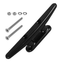 Raindrops 1 Set Black Nylon Metal Square Rope Cleat for Boat Docking Tie Down 6.1*1.2*0.8in